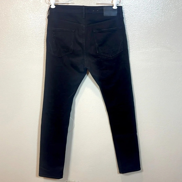 ALL Saints Damaged Cigarette Skinny  black Jeans size 32/31 - Picture 10 of 12